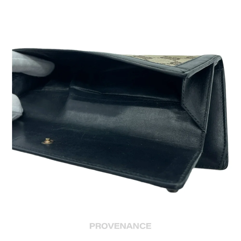 🔴 Gucci Long Wallet - GG Canvas Stripe - Picture 6 of 8